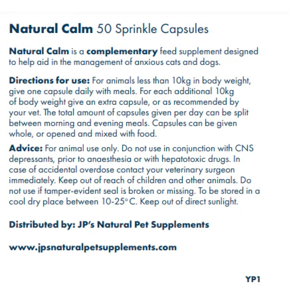 Natural Calming Supplement for Cats & Dogs
