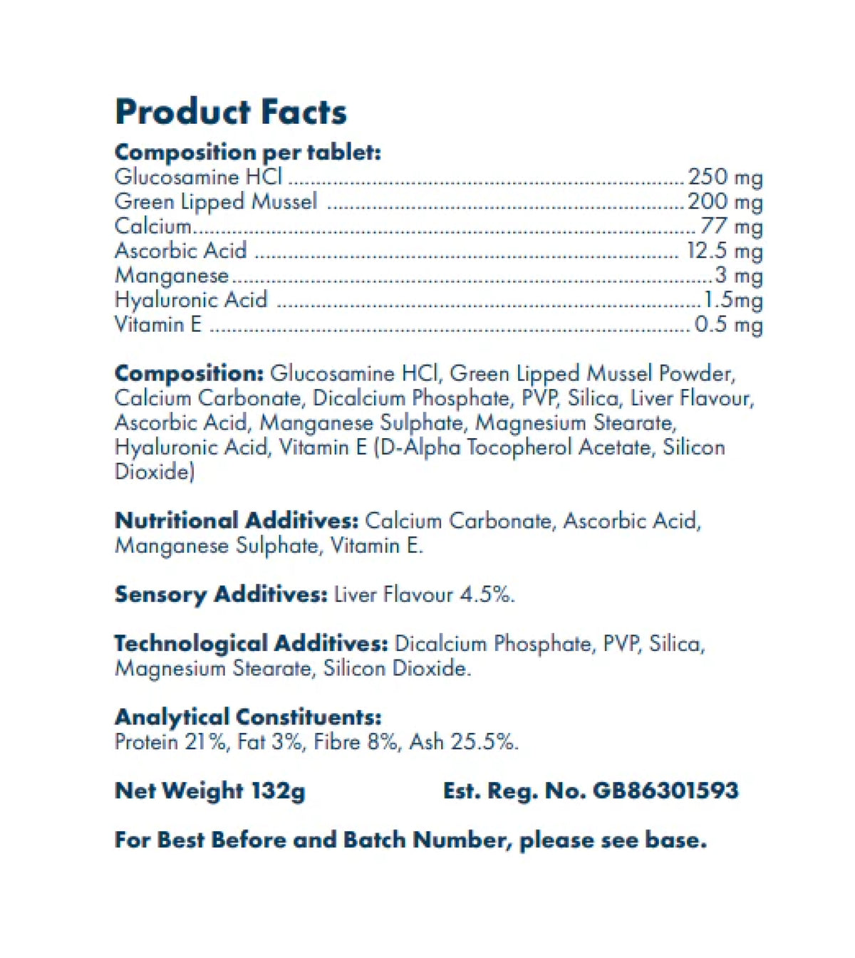 Natural Dog Joint Supplement with Green Lipped Mussel