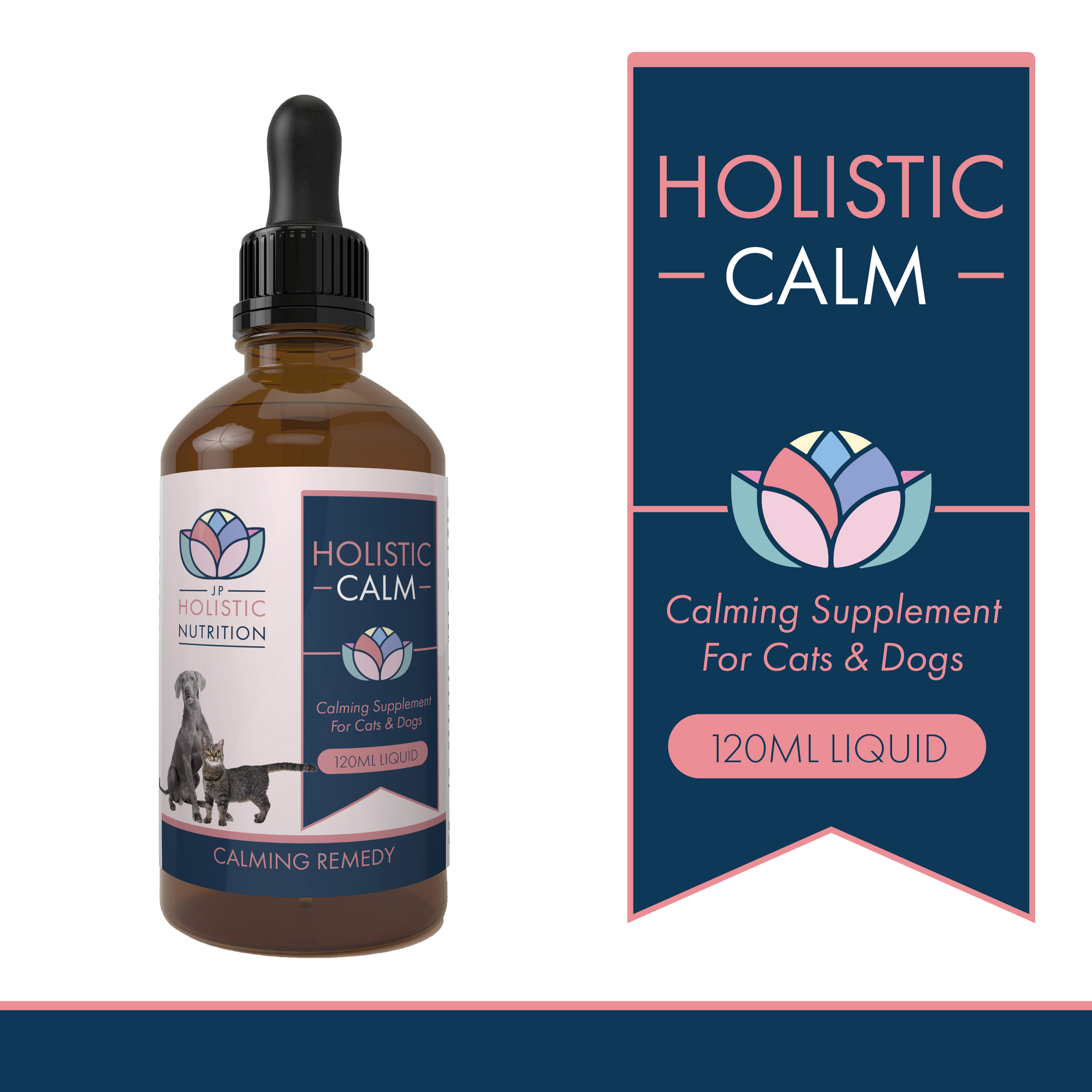 Natural Liquid Calming Supplement for Cats & Dogs