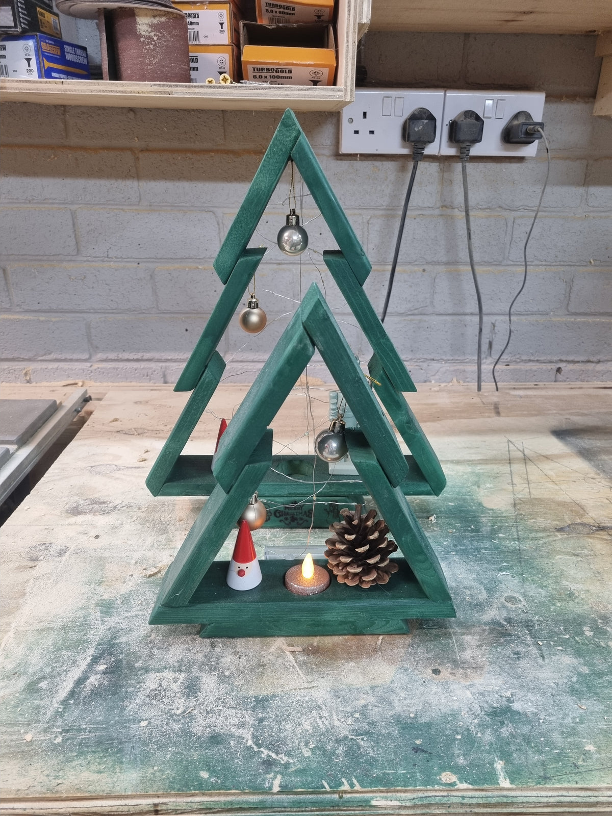 Christmas Tree. Handmade from recycled wood