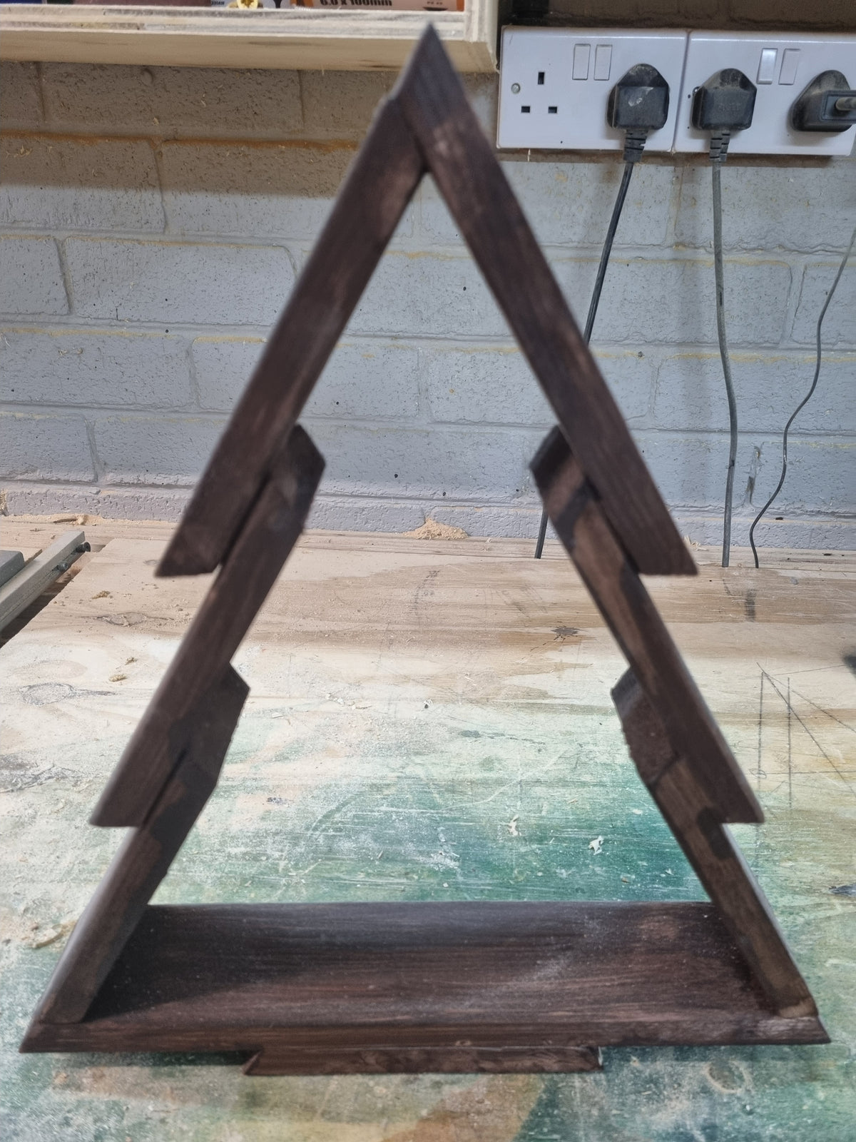 Christmas Tree. Handmade from recycled wood