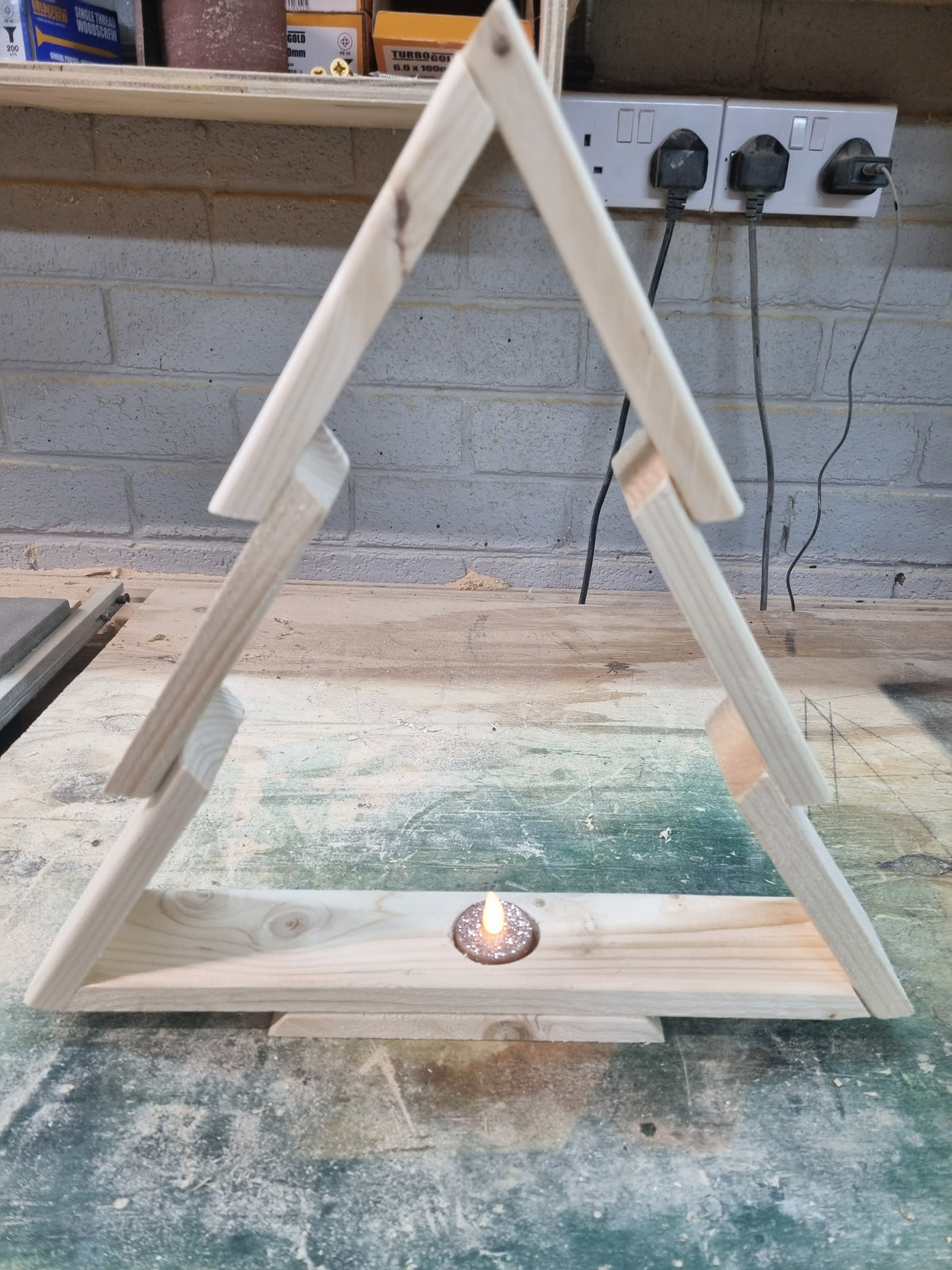 Christmas Tree. Handmade from recycled wood