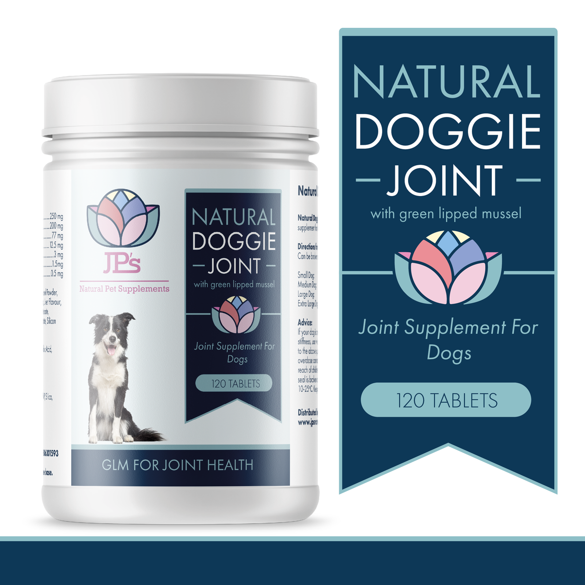 Dog joint supplement with green lipped mussel 120 tablets