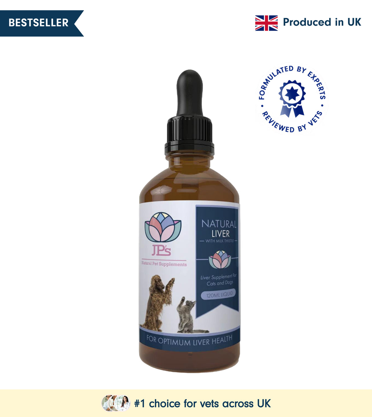 Liquid Liver Supplement for Dogs and Cats with Milk Thistle