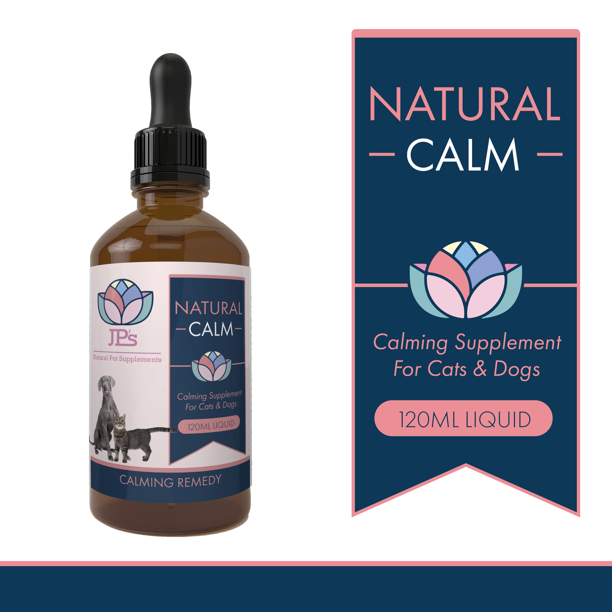 Liquid calming supplement for cats & dogs