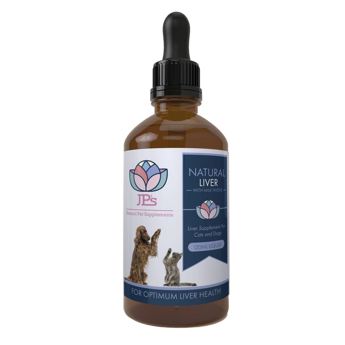 Liquid liver supplement with milk thistle for cats &amp; dogs