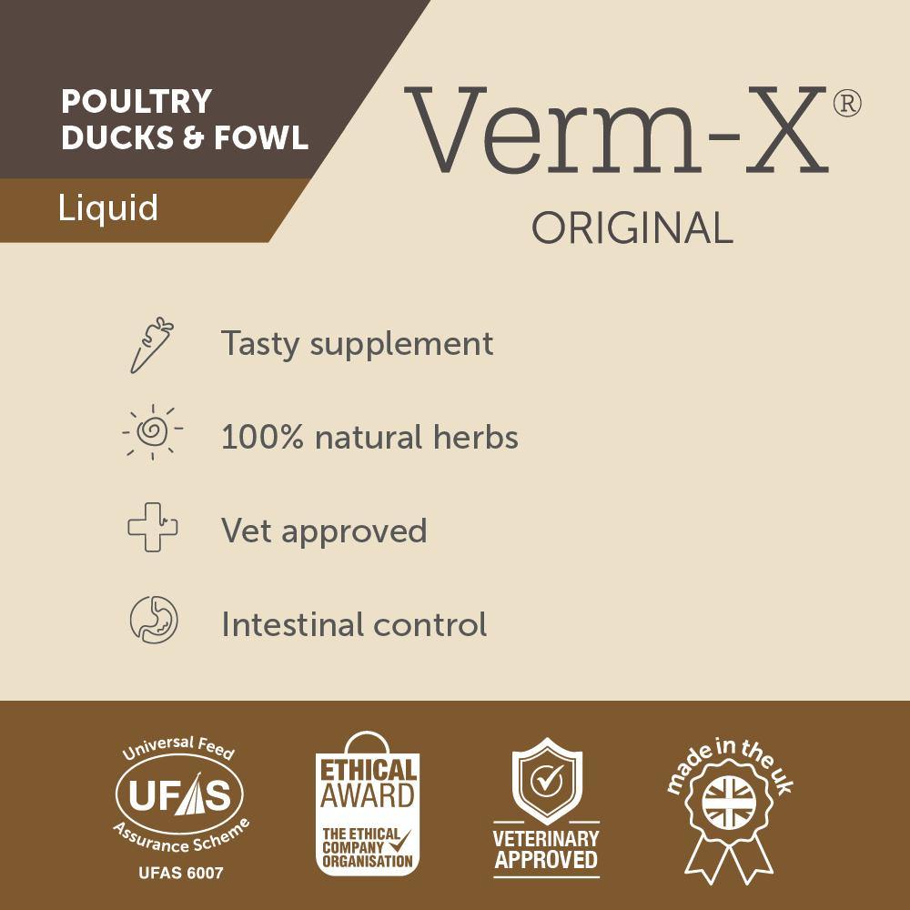 Verm-X Liquid for Poultry, Ducks and Fowl - JP Holistic Nutrition 