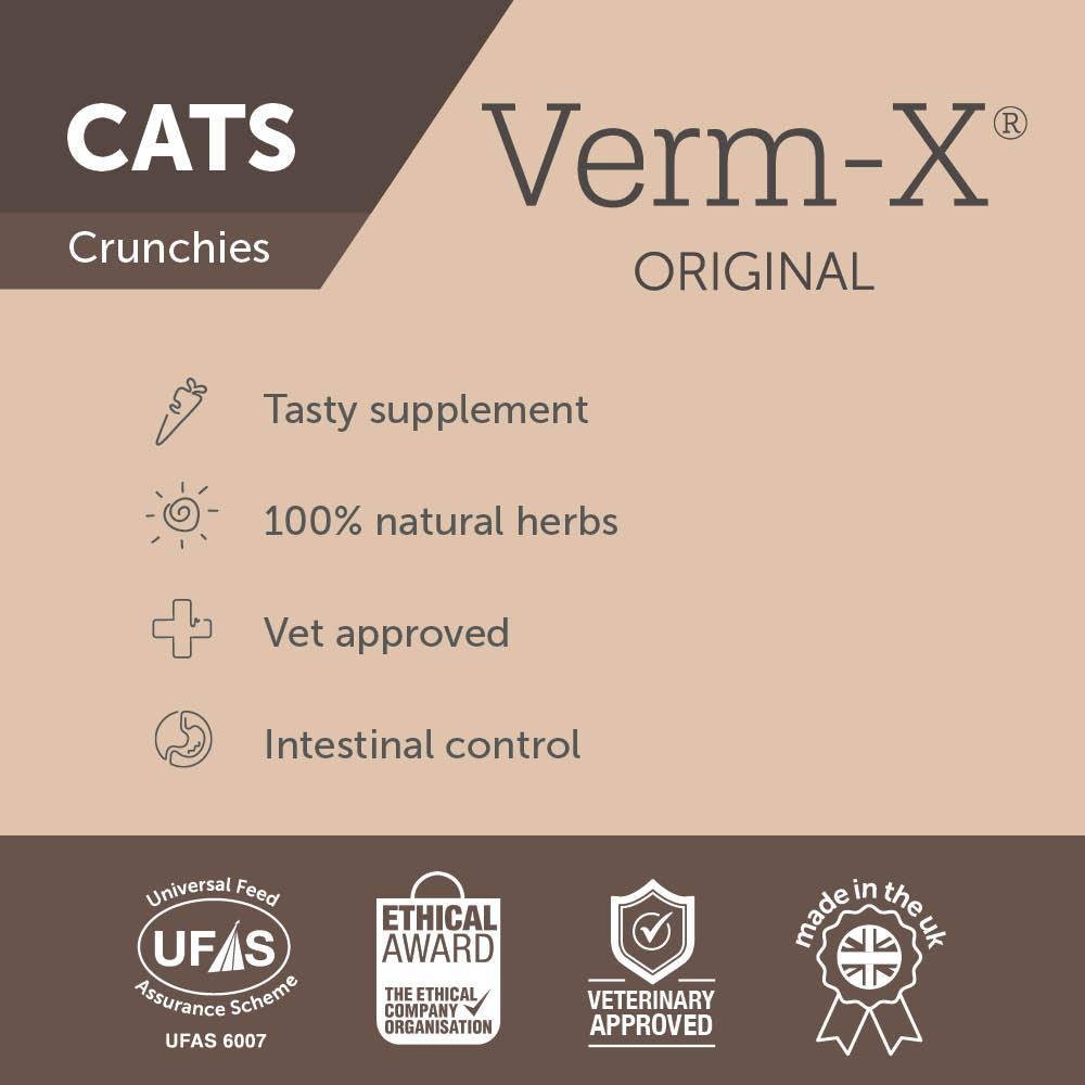 Verm-X Crunchy Treats for Cats - JP Holistic Nutrition 