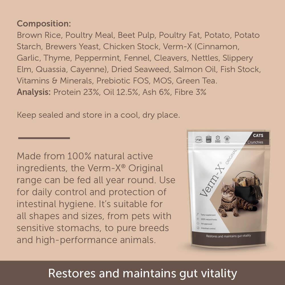 Verm-X Crunchy Treats for Cats - JP Holistic Nutrition 