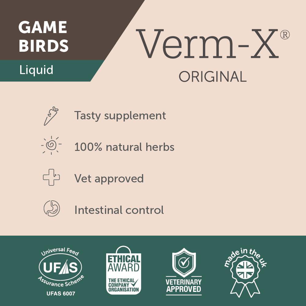 Verm-X Liquid for Game Birds - JP Holistic Nutrition 