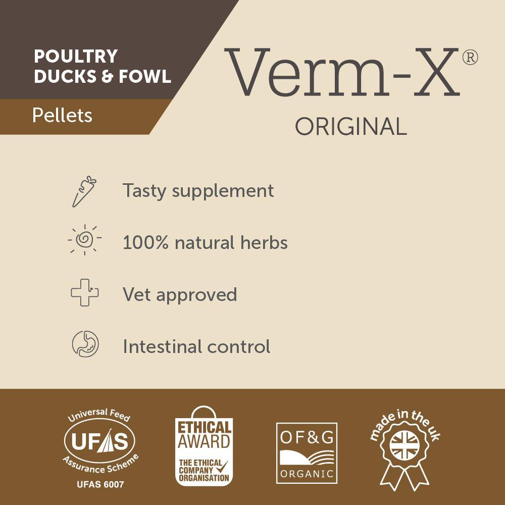 Verm-X Pellets for Poultry, Ducks and Fowl - JP Holistic Nutrition 
