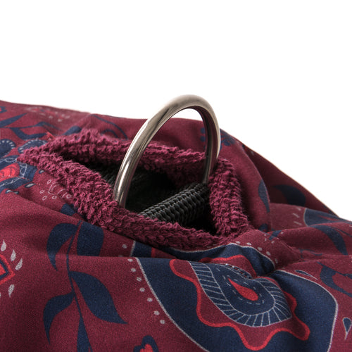 Exclusive collection DogRobe drying coat, with harness access opening in Paisley pattern.